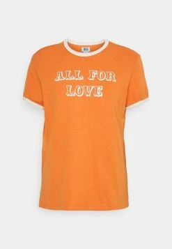 BDG Urban Outfitters ALL FOR LOVE RINGER TEE - Print T-shirt - Orange -BDG Urban Outfitters shop a3936ee7cb3e49cfa02c4ac43f08c3b4