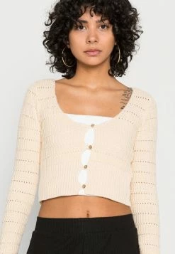 BDG Urban Outfitters BDG BUTTON UP MINI - Cardigan - Cream -BDG Urban Outfitters shop a4f845228aaf432fa0aa8f57c93b68fd