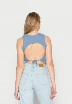 BDG Urban Outfitters BDG YOU MATTER TANK WITH HANKY HEM - Top - Blue -BDG Urban Outfitters shop a521217b596041468bd6b00c2e2081a8