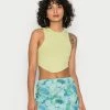 BDG Urban Outfitters HIGH NECK TANK WITH RAW CURVED HEM - Top - Green -BDG Urban Outfitters shop a6a1feb461bb448aad31f8868dcab8c9