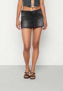 BDG Urban Outfitters PELMET SKIRT - Mini Skirt - Black