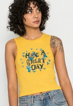 BDG Urban Outfitters GREAT DAY TANK - Top - Yellow -BDG Urban Outfitters shop a9c40a566ae34a9fa34ff5e1dd64627d