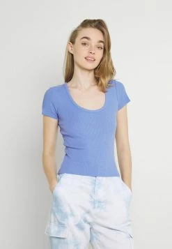 BDG Urban Outfitters SCOOP BABY TEE - Basic T-shirt - Bright Blue
