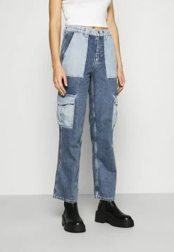 BDG Urban Outfitters SKATE PATCHWORK - Relaxed Fit Jeans - Blue