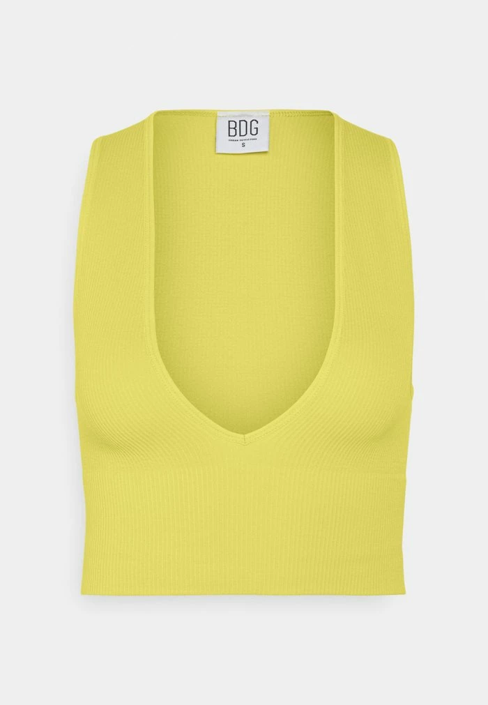 JOSIE SEAMLESS V-NECK VEST - Top - yellow BDG Urban Outfitters JOSIE SEAMLESS V-NECK VEST - Top - Yellow -BDG Urban Outfitters shop b908e4fa40894c0995d4940f60da9fbe