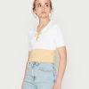 BDG Urban Outfitters BDG LATTICE FRONT TWO TONE TOP - Jumper - Yellow/tbc -BDG Urban Outfitters shop bb516f63ed1244aba397fb9d783ee6ff