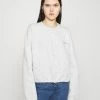 BDG Urban Outfitters BUBBLE HEM - Sweatshirt - Light Grey -BDG Urban Outfitters shop bf55eb33b5834fe399773d20fd980426