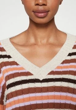 BDG Urban Outfitters CROPPED STRIPED V NECK JUMPER - Jumper - Multi-coloured -BDG Urban Outfitters shop c2b2a0efa19e4f2ea003a972d216d581