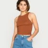 BDG Urban Outfitters BDG RUCHED TIE SIDE TANK - Top - Dark Orange -BDG Urban Outfitters shop c2cc10a1c7a34bfcbd8dcc96d1dd8362
