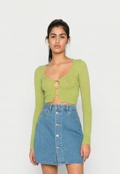 BDG Urban Outfitters BDG BUTTON MICRO CARDI - Cardigan - Green