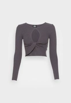 BDG Urban Outfitters KENDRA TWIST - Long Sleeved Top - Charcoal -BDG Urban Outfitters shop c8c3d6e79bb74b6cbdec0861336258d5