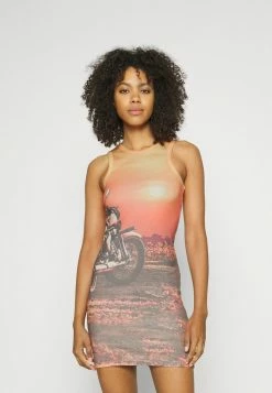 BDG Urban Outfitters POLARISED PRINT TANK MINI DRESS - Jersey Dress - Orange