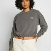 BDG Urban Outfitters BUBBLE HEM - Sweatshirt - Charcoal -BDG Urban Outfitters shop cf3693a6a627447f839b96ac8b093aac