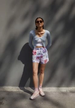 BDG Urban Outfitters BDG BUTTON UP MINI - Cardigan - Baby Blue