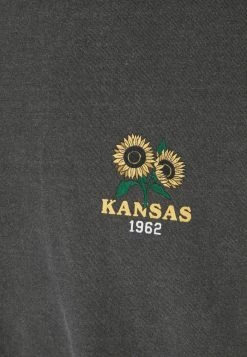 BDG Urban Outfitters SUNFLOWER STATE TEE UNSIEX - Print T-shirt - Charcoal -BDG Urban Outfitters shop d183b8e095574cbab66f8fed48eacd90