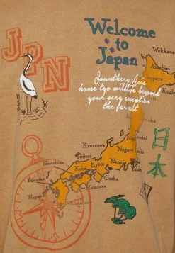 BDG Urban Outfitters JAPAN COLLAGE MAP UNISEX - Sweatshirt - Caramel -BDG Urban Outfitters shop d3408e944b8740a0991ea2e7e5a48cc5