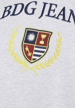 BDG Urban Outfitters LARGE CREST EMBROIDERED CREWNECK - Sweatshirt - Grey Marl -BDG Urban Outfitters shop d36c450a4c614444a6c652661ddc3ea2
