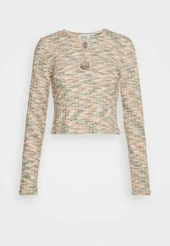 BDG Urban Outfitters CUTOUT SPACEDYE - Jumper - Orange/white -BDG Urban Outfitters shop d393e445aa0c480fb83c4ff7928abcee