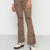 BDG Urban Outfitters FLARE - Trousers - Brown -BDG Urban Outfitters shop d8c169529dde49dda3129c8c0cd870e4