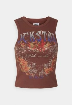 BDG Urban Outfitters ROCK DIAM TANK - Top - Brown
