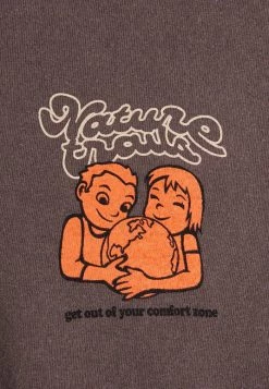 BDG Urban Outfitters NATURE TRAILS TEE UNISEX - Long Sleeved Top - Choc -BDG Urban Outfitters shop dd260a0b3b1d40ecbe72a040525a610b