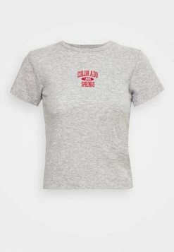 BDG Urban Outfitters COLORADO SPRINGS BABY TEE - Print T-shirt - Grey -BDG Urban Outfitters shop e242082af61e41519ccb5e97279e7491