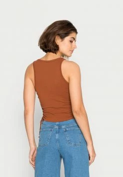 BDG Urban Outfitters BDG RUCHED TIE SIDE TANK - Top - Dark Orange -BDG Urban Outfitters shop e466c8fbe25c41a6bbaaf1e516e878b9