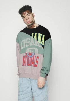BDG Urban Outfitters OSAKA PANELLED SPLICE CREWNECK UNISEX - Zip-up Sweatshirt - Multi