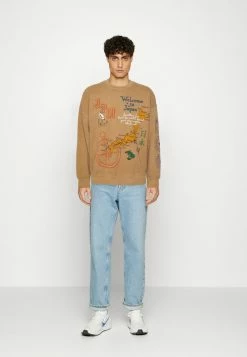 BDG Urban Outfitters JAPAN COLLAGE MAP UNISEX - Sweatshirt - Caramel -BDG Urban Outfitters shop e515e5b2b5724cf3ac0a1afd78e07d8b