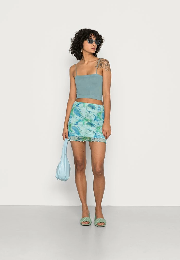 PRINTED SKIRT - Mini skirt - blue marble BDG Urban Outfitters PRINTED SKIRT - Mini Skirt - Blue Marble -BDG Urban Outfitters shop e72482e42b424f9aa963d4fecda839f4