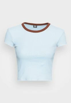 BDG Urban Outfitters RINGER BABY TEE - Basic T-shirt - Blue -BDG Urban Outfitters shop e8238aa97ae54b1da113aba7d4378ae0