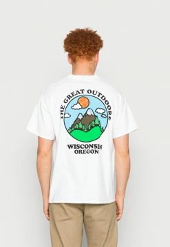 BDG Urban Outfitters GREAT OUTDOORS - Print T-shirt - White