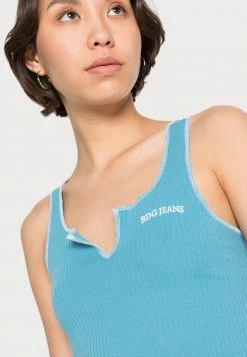 BDG Urban Outfitters NOTCH NECK TANK - Top - Blue -BDG Urban Outfitters shop ed70ccd289524b0bb31fe414dac4b3f2