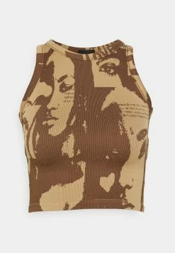 BDG Urban Outfitters OPEN BACK POSTERISED TANK - Top - Chocolate -BDG Urban Outfitters shop eebb4229ade34049a43bf0894004bec0