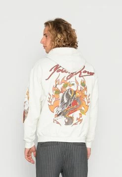 BDG Urban Outfitters TATTOO LOVE HOODIE UNISEX - Hoodie - Ecru