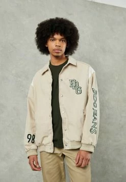 BDG Urban Outfitters DENIM VARSITY JACKET - Light Jacket - Ecru