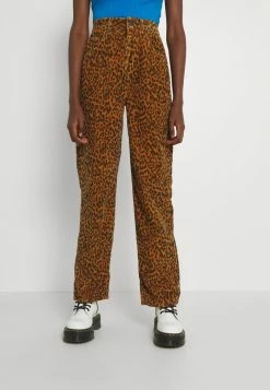 BDG Urban Outfitters LEOPARD MODERN BOYFRIEND - Trousers - Light Brown