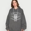 BDG Urban Outfitters BDG TATTOO STUD - Hoodie - Charcoal -BDG Urban Outfitters shop fbe17c5bc4e34b5fb3a62907f7140fb3