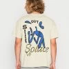 BDG Urban Outfitters SOLACE ART TEE UNISEX - Print T-shirt - Beige