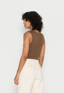 BDG Urban Outfitters LATTICE SIDE CREW NECK TANK - Top - Chcolate -BDG Urban Outfitters shop ffb7f0c0452c400c95d91f20b8bf34ac